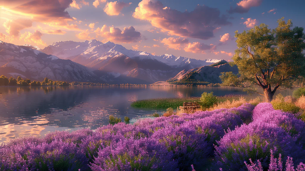 A beautiful landscape featuring rolling hills