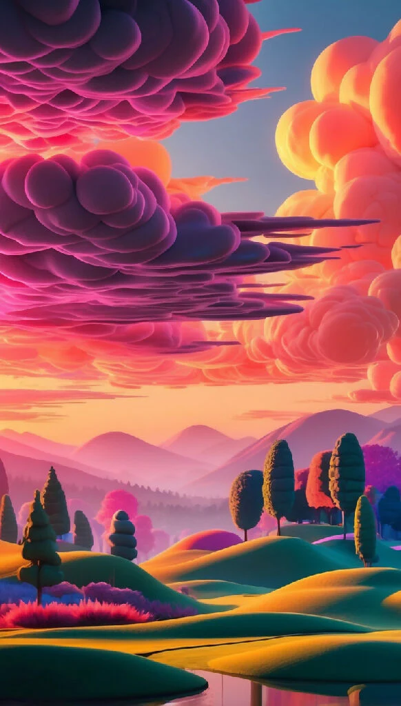 A breathtaking landscape with vibrant