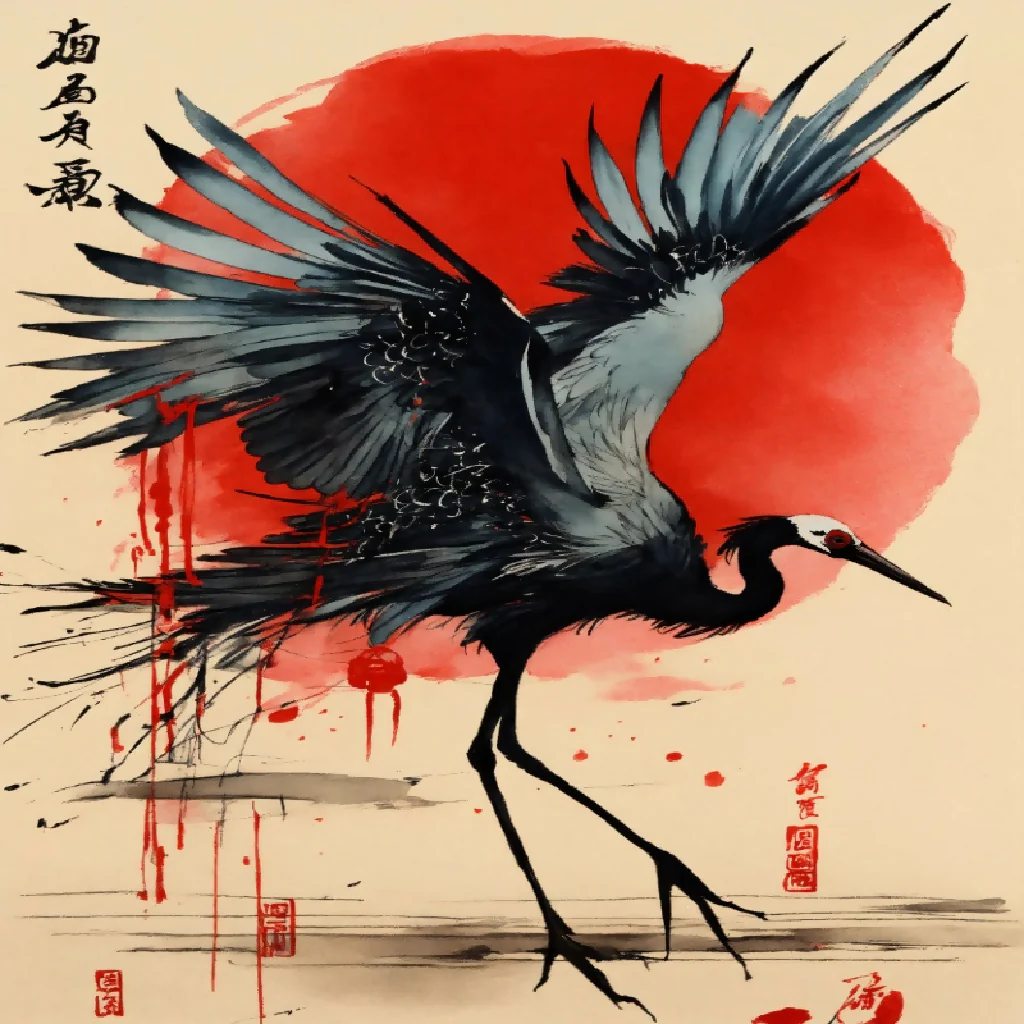 A Crane With its Wings - Image 3