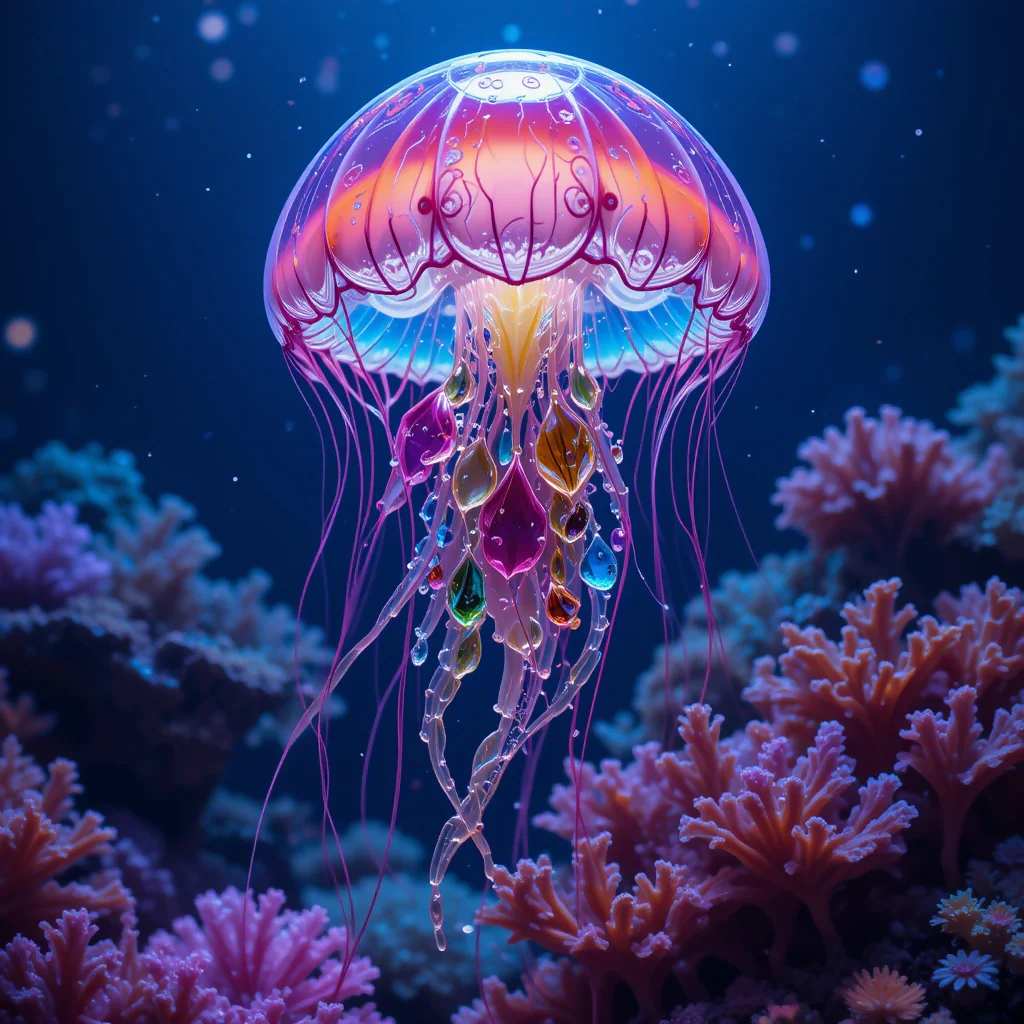 A floating jellyfish