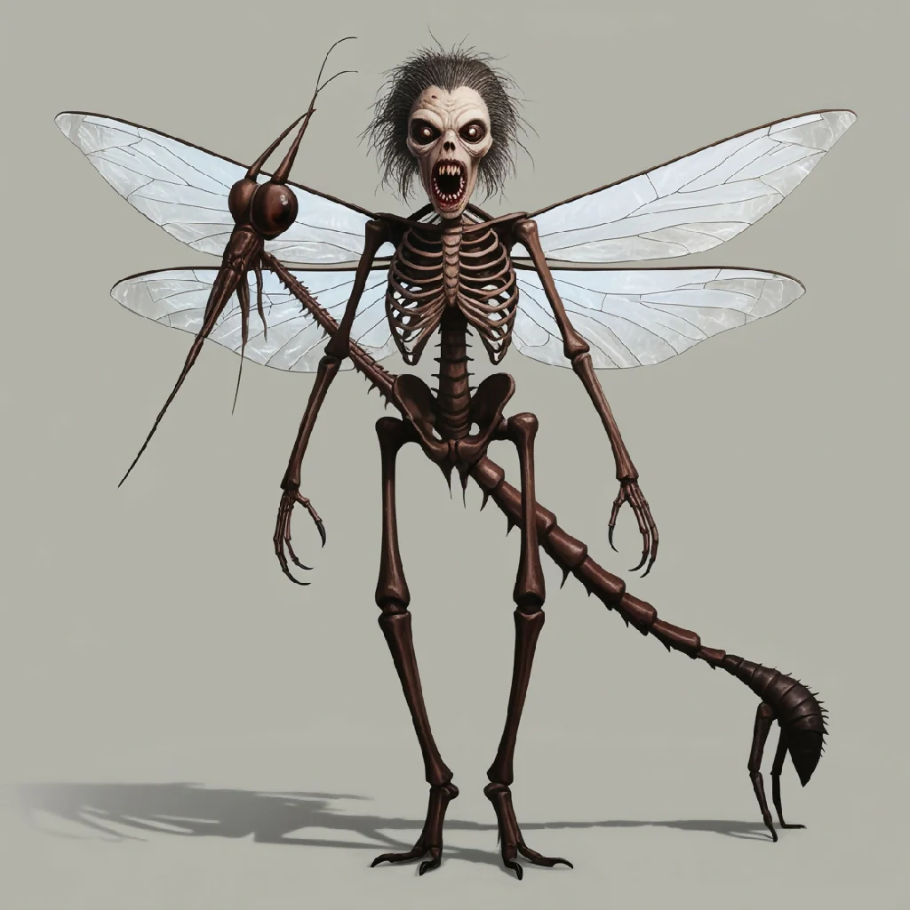 a grotesque, insect- with a skeletal, humanoid form. - Image 4