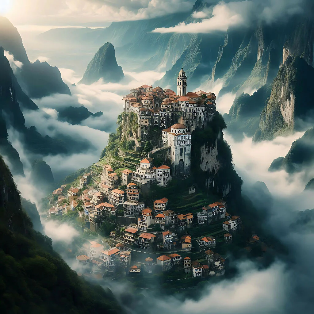 A hidden city in the clouds where time stands still. - Image 2