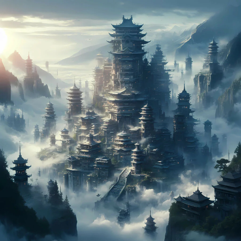 A hidden city in the clouds where time stands still. - Image 4