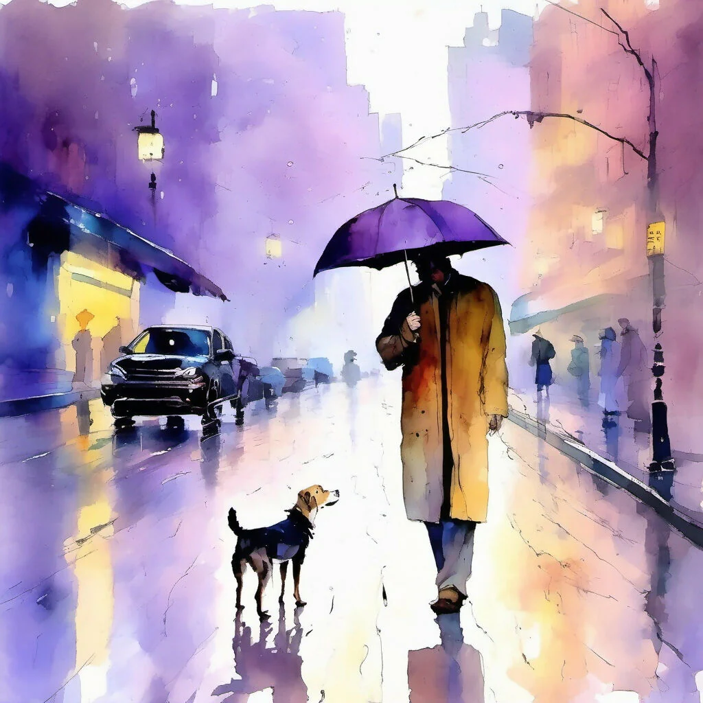 A Man with a Stray Dog