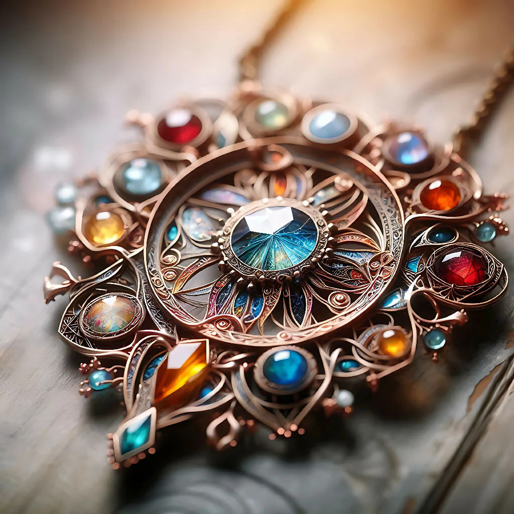 A necklace made from shattered timelines.