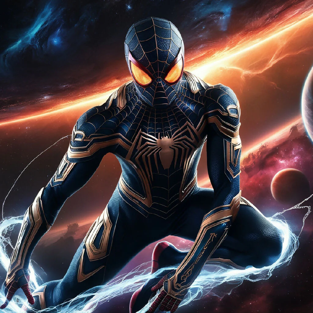 a super-realistic, epic shot of Spider-Man - Image 3