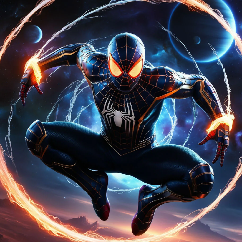 a super-realistic, epic shot of Spider-Man - Image 4