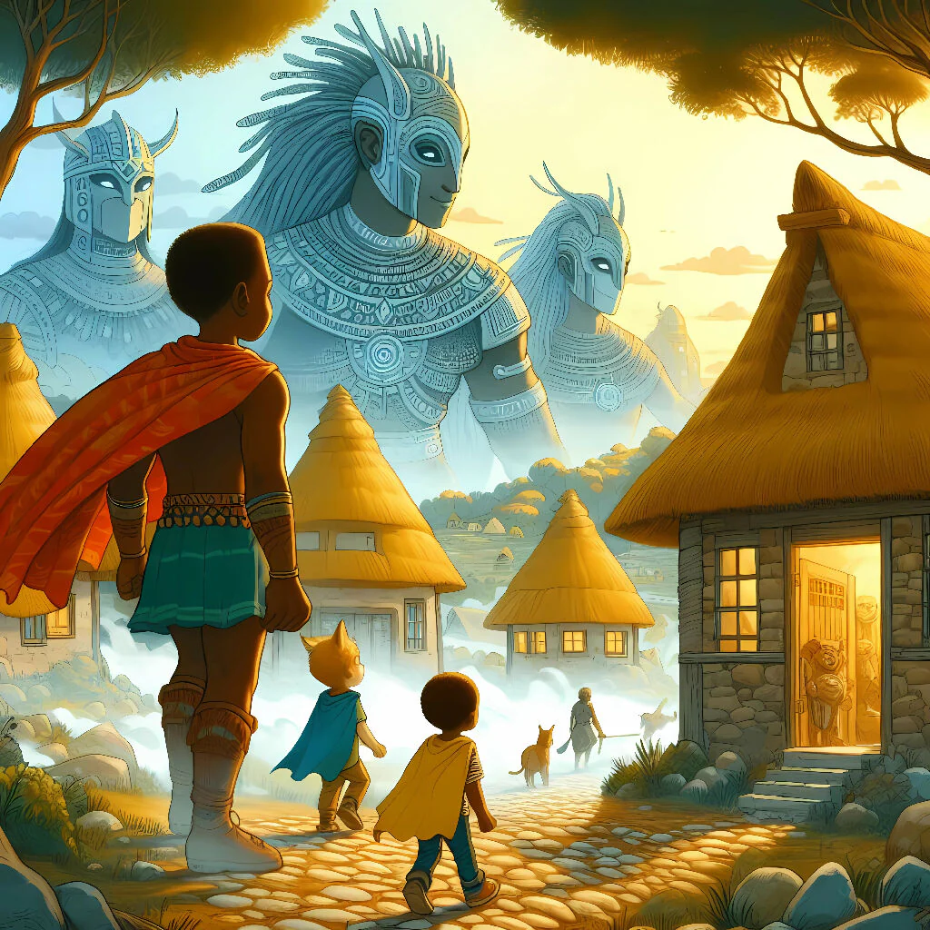 A village where every child has a mythical guardian.