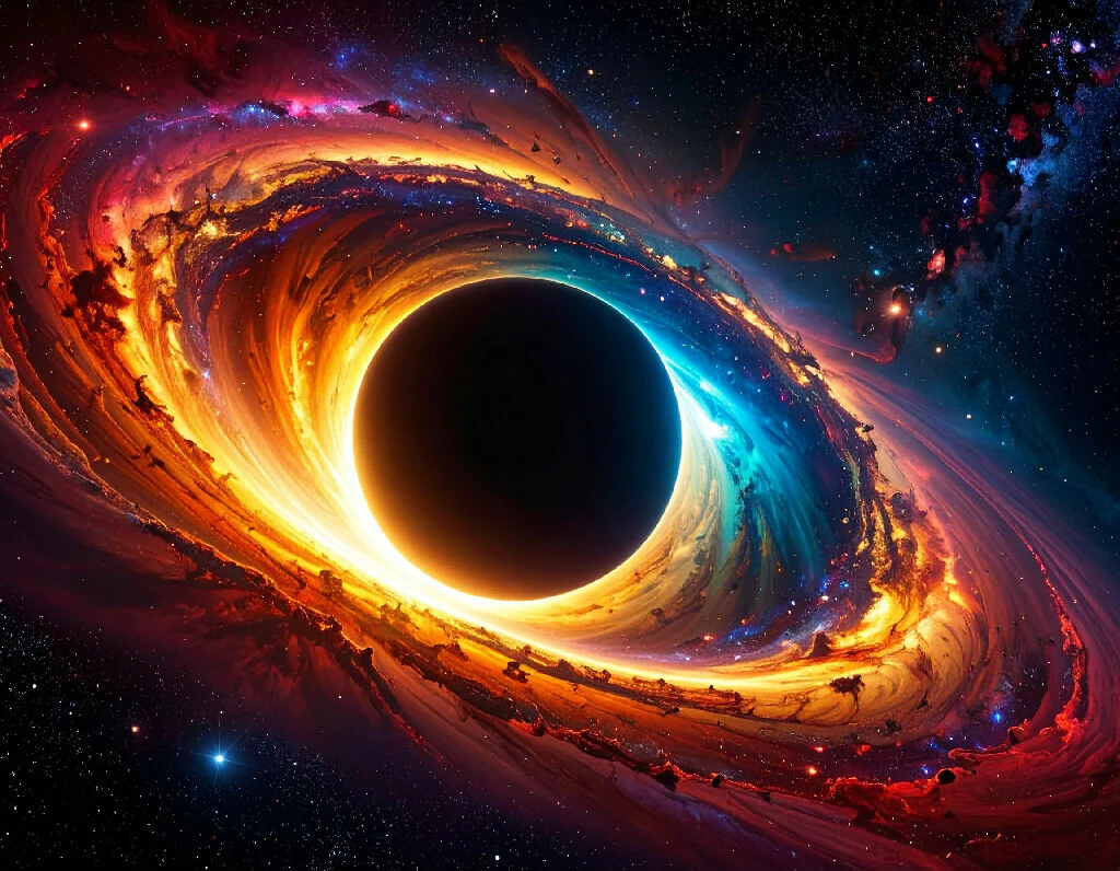 Abstract Black Hole Painting