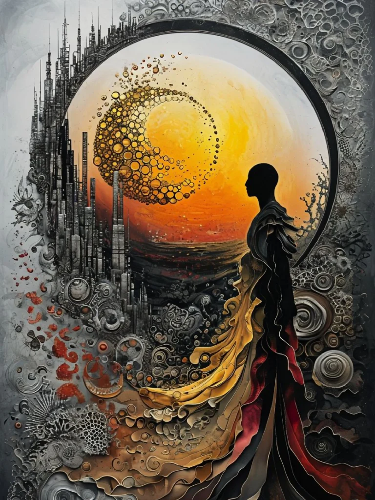 Abstract Cosmic City Of Future Dreams