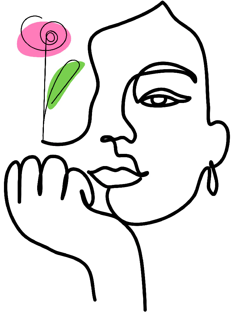 Abstract Face Line Art Printable Modern Minimalist Wall Decor