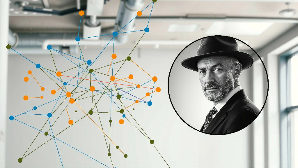 Abstract Network Connections and Modern Businessman