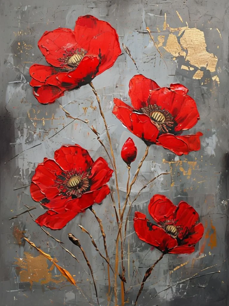Abstract Of Red Poppy Passion