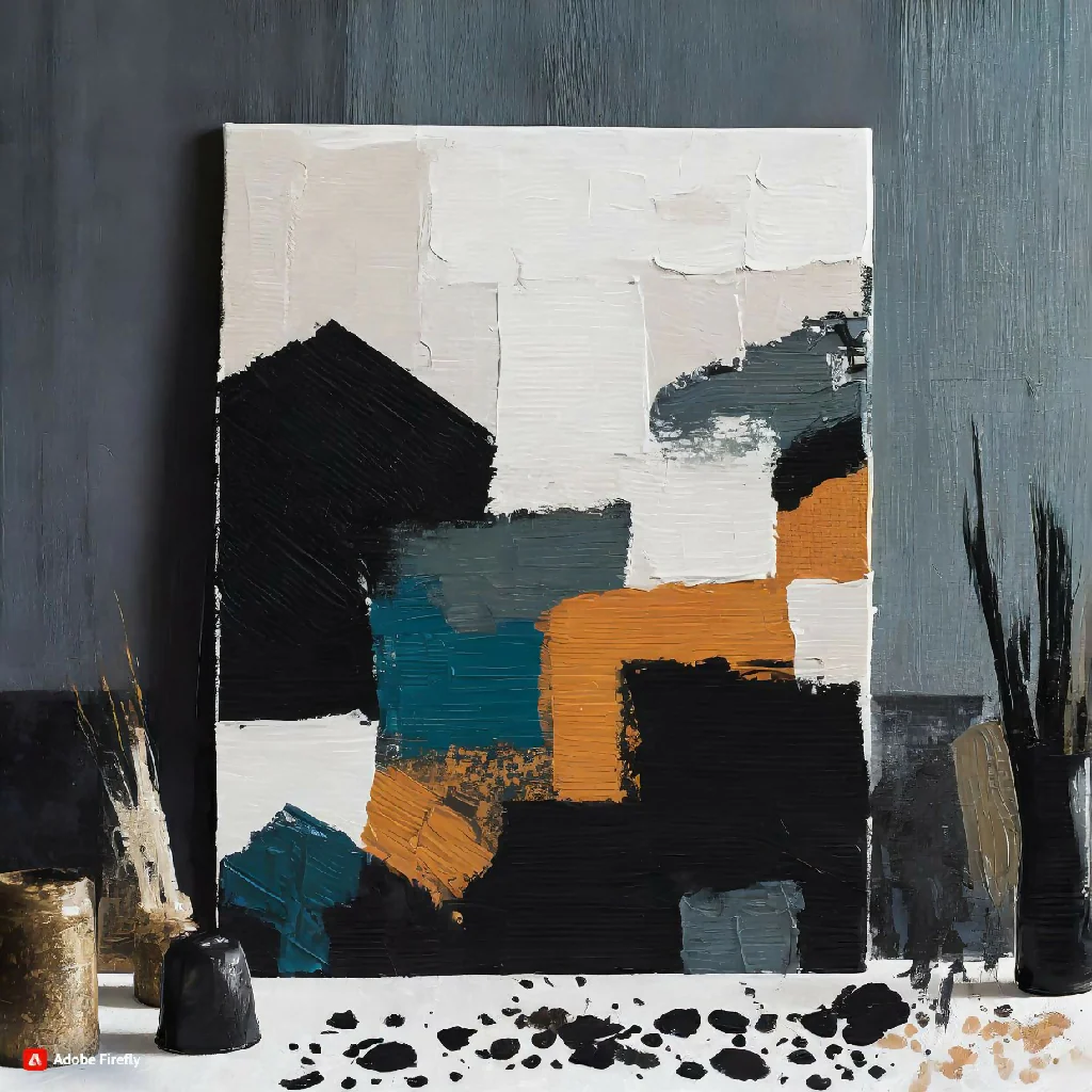 Abstract painting art decoration acrylic #11 - Image 2