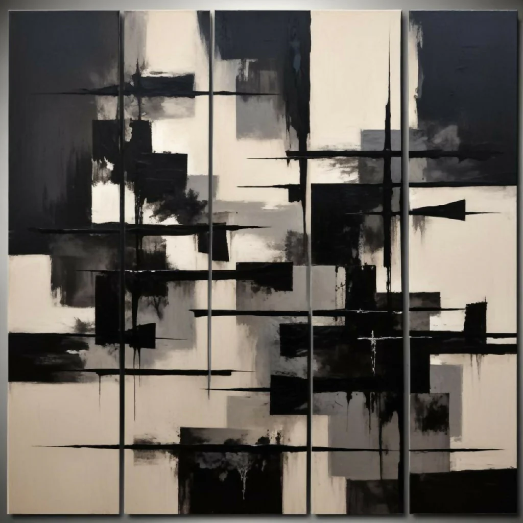 Abstract painting art decoration acrylic #9# - Image 5