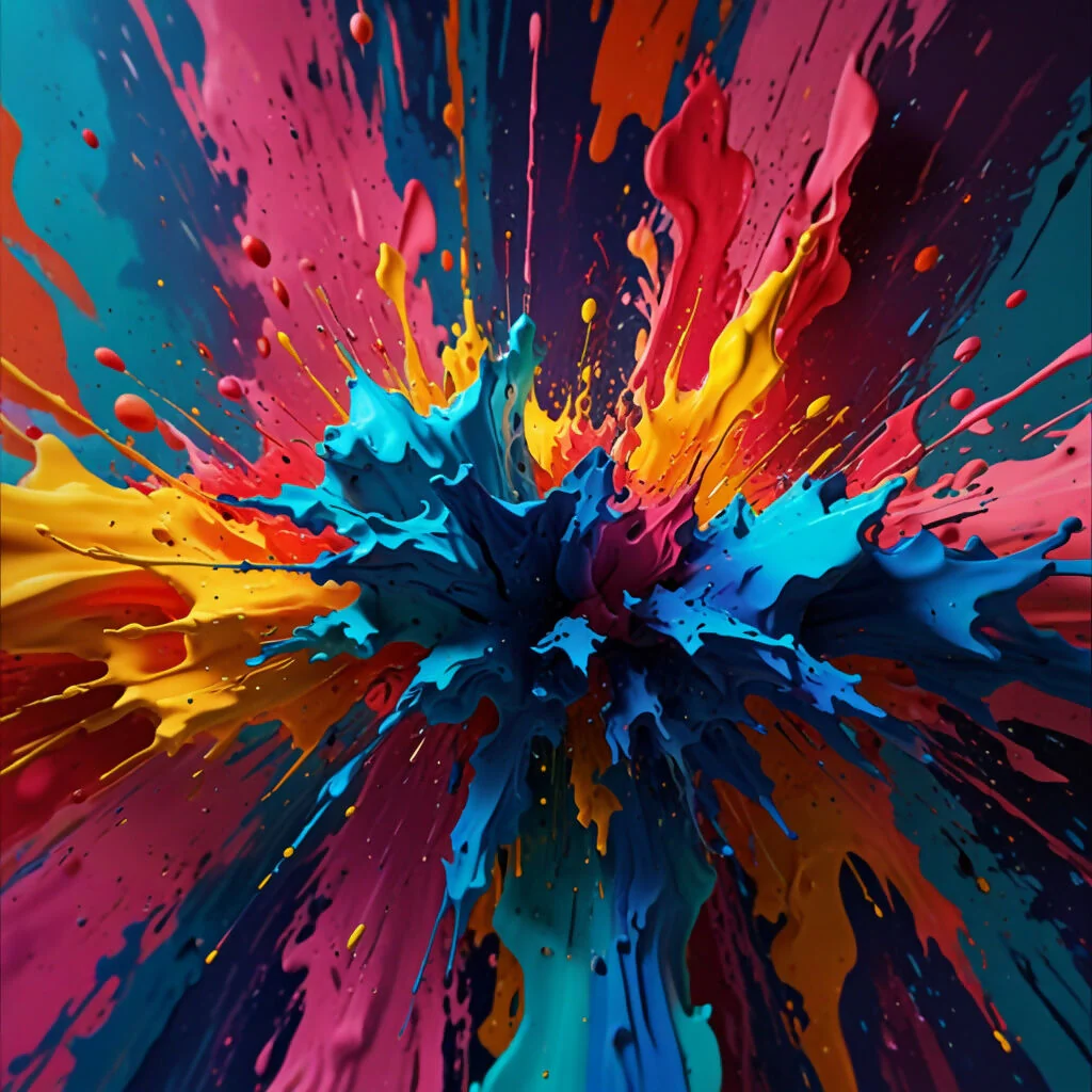 Abstract painting art decoration acrylic #9# - Image 9