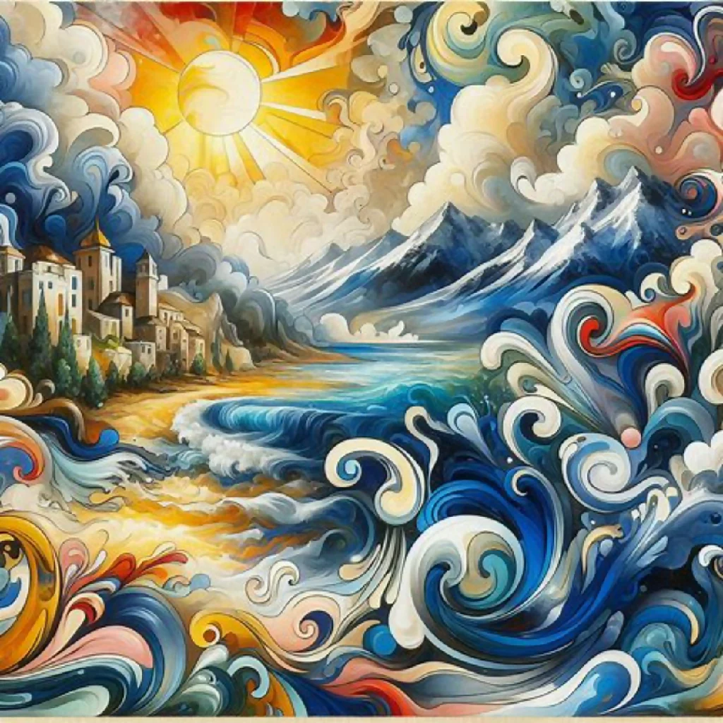 Abstract painting art landscape nature - Image 2