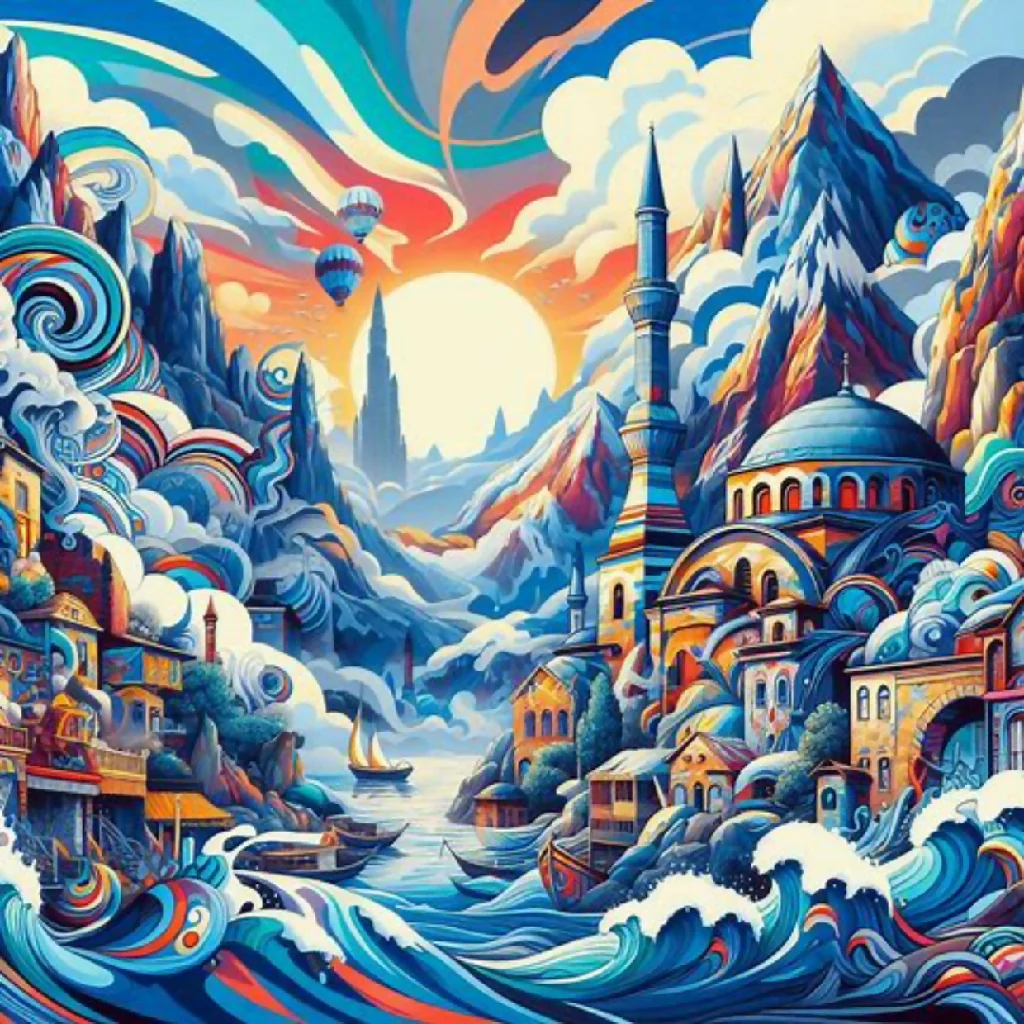 Abstract painting art landscape nature - Image 6