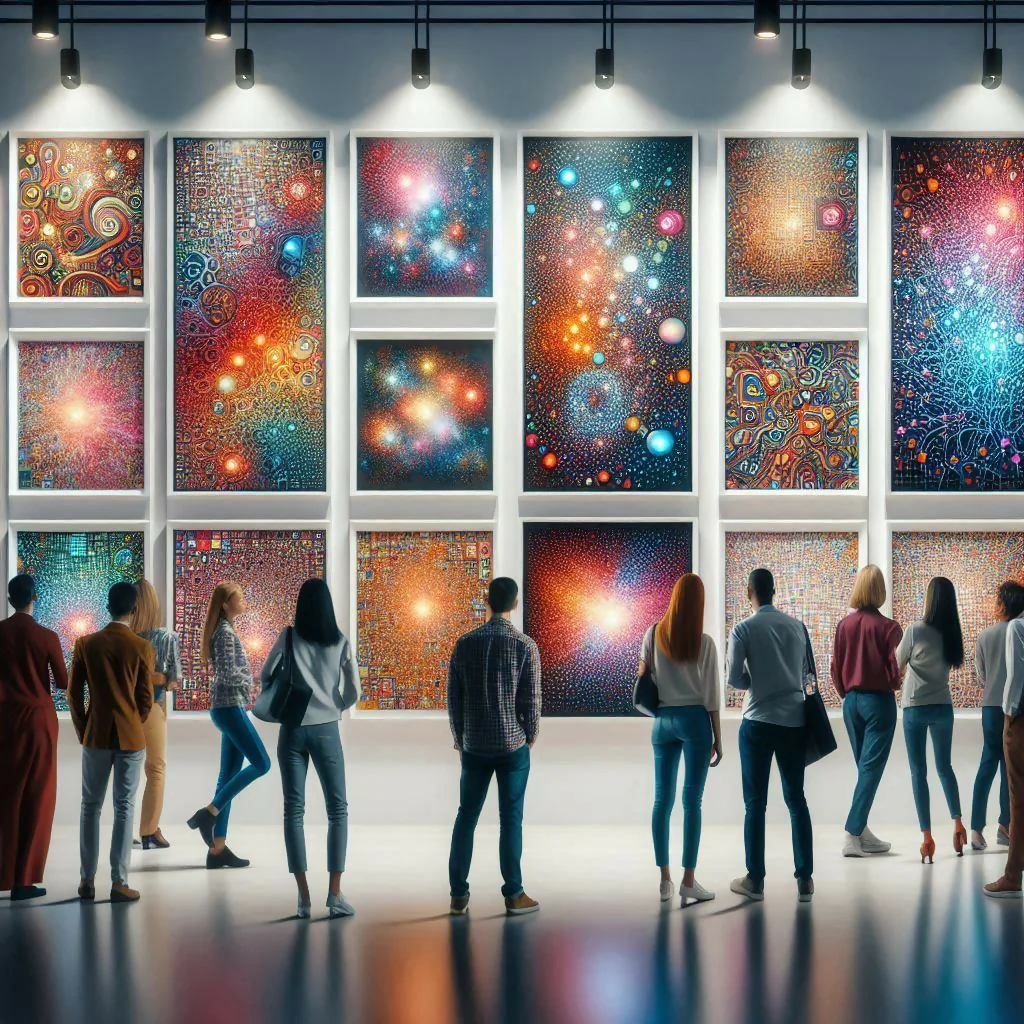 Admiring Artwork