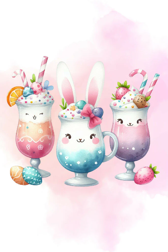 Adorable Watercolor Juice Artwork 14