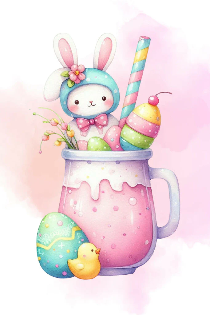 Adorable Watercolor Juice Artwork 15