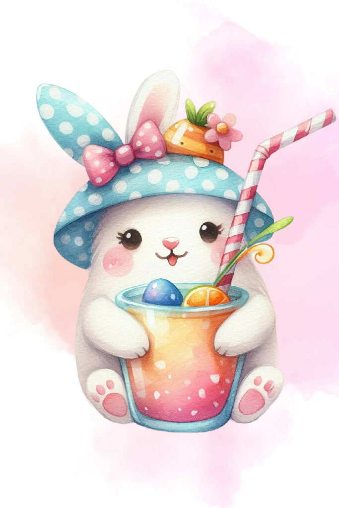 Adorable Watercolor Juice Artwork 16