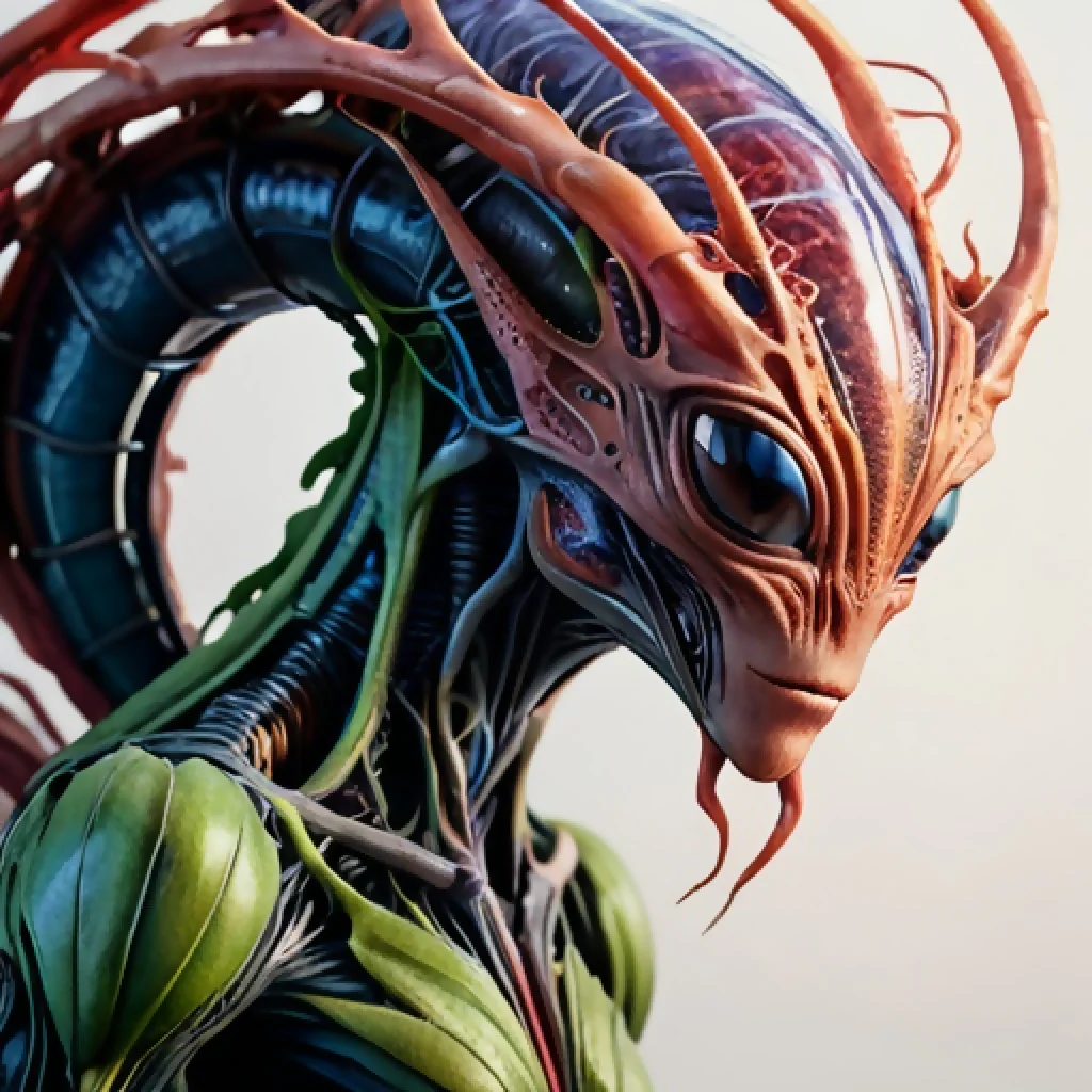alien creature with delicate, swirling tendrils - Image 4