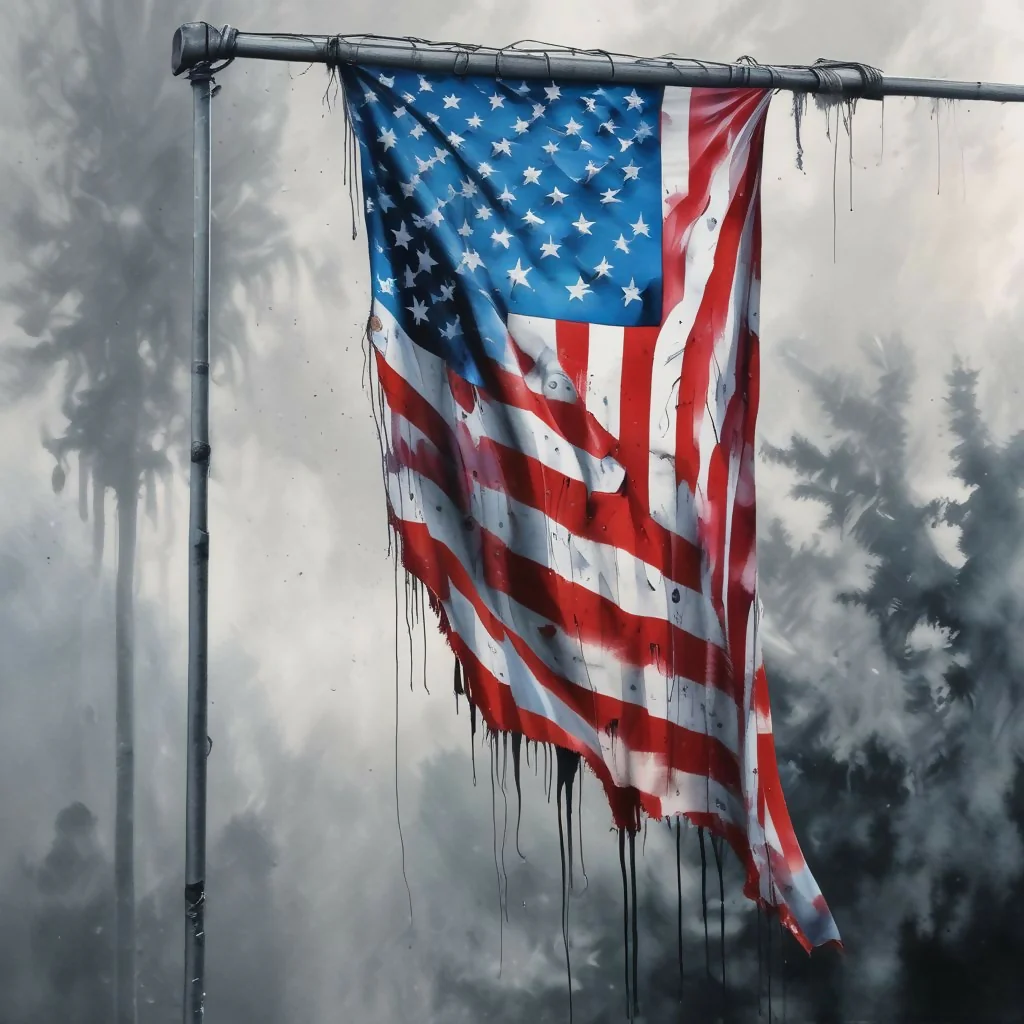American Flag Retro thorn