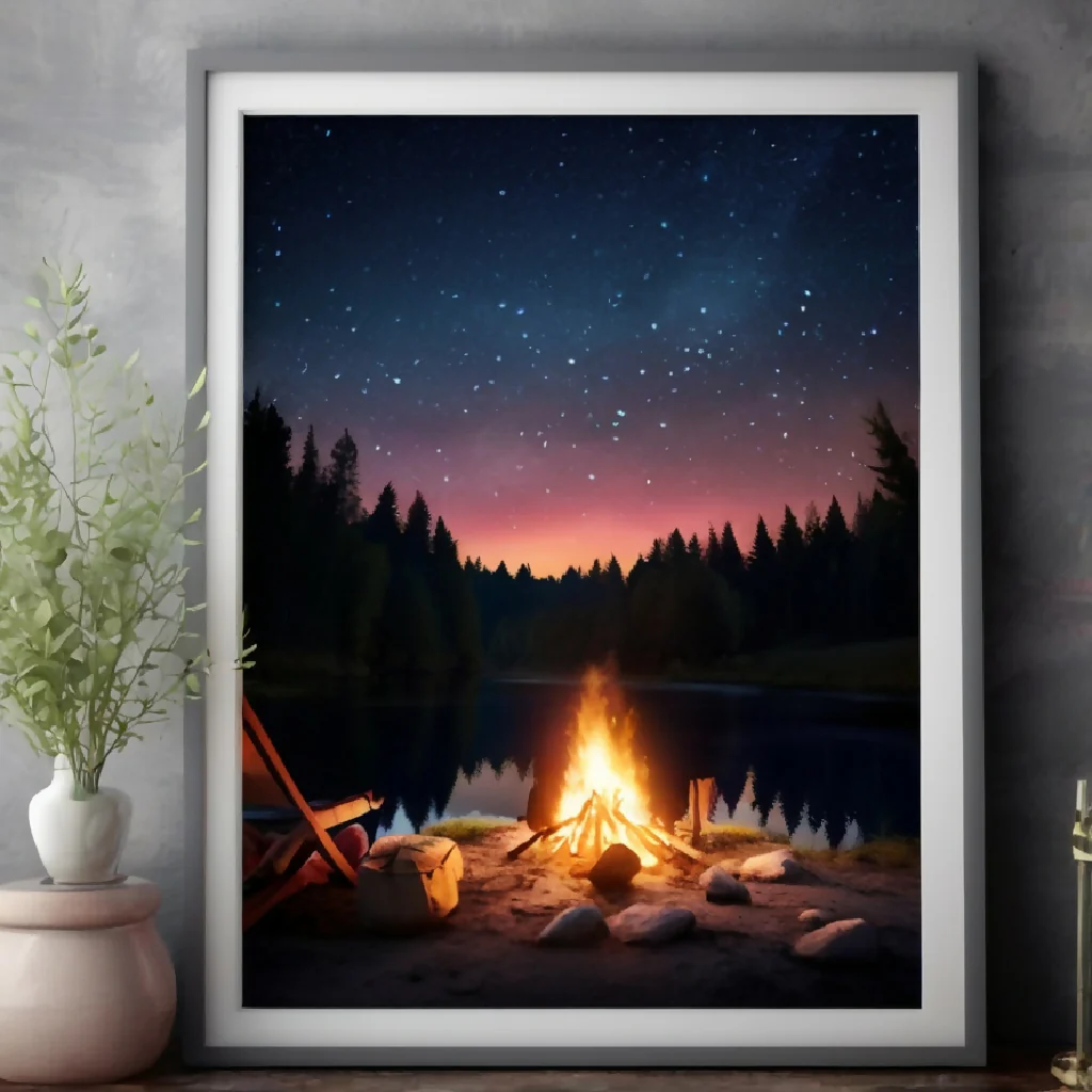 An evening by the campfire.