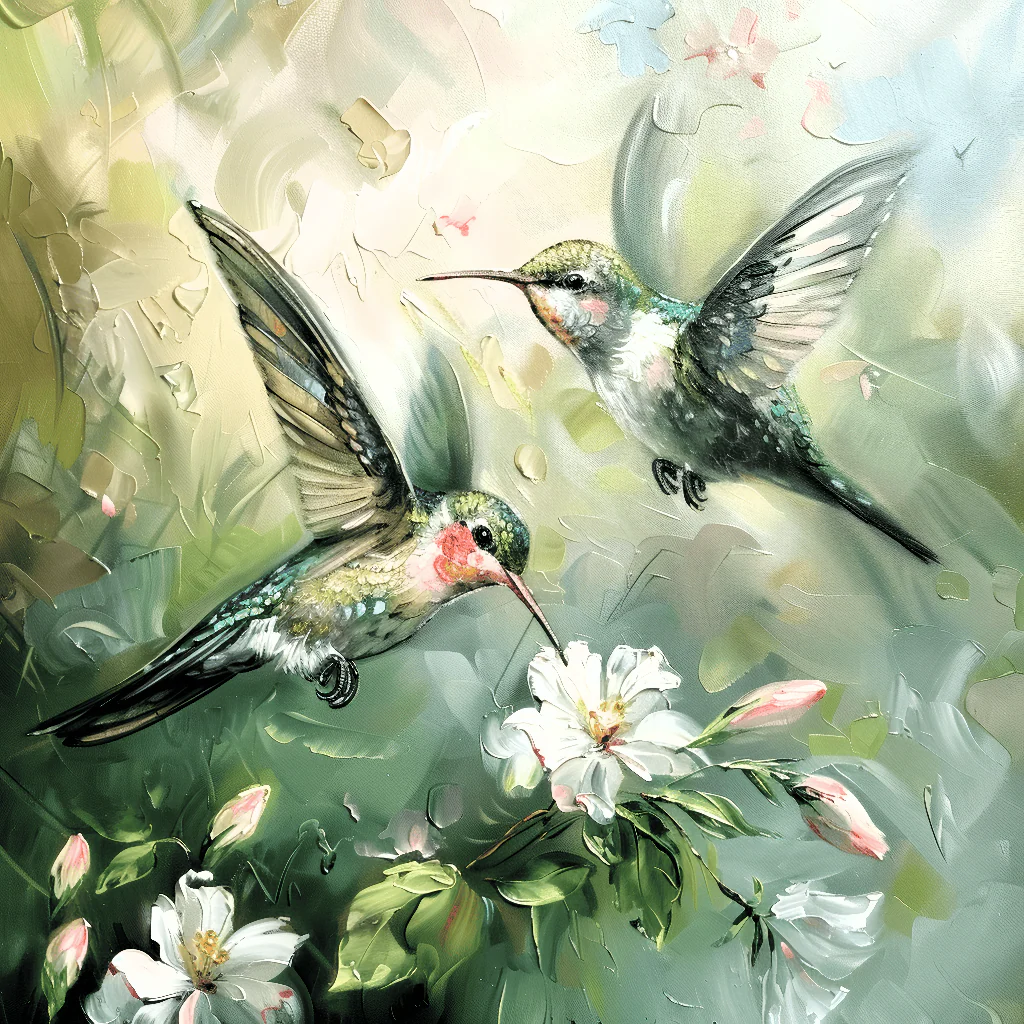Art by LumenForge – Emerald Hummingbirds Symphony - Image 2