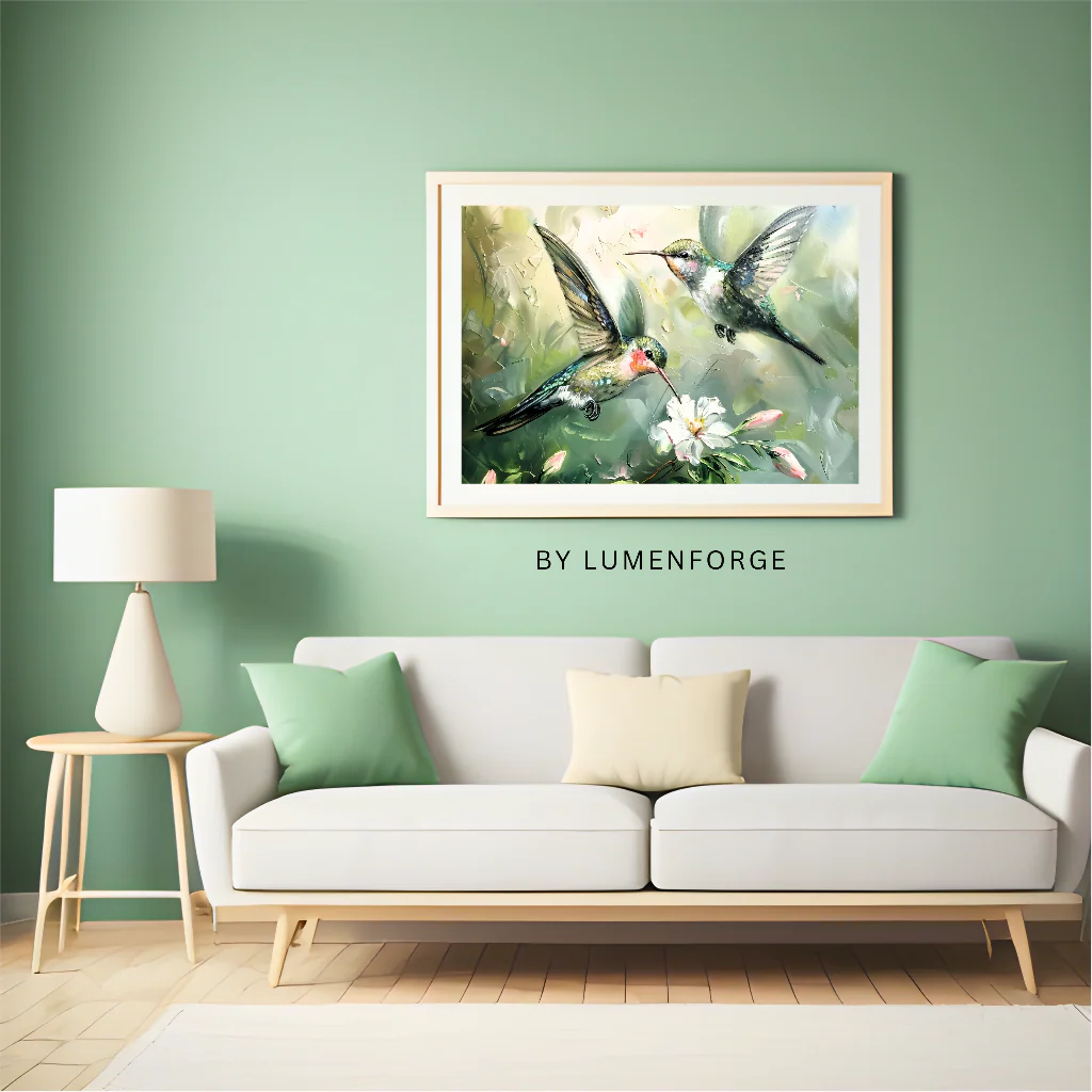 Art by LumenForge – Emerald Hummingbirds Symphony - Image 6