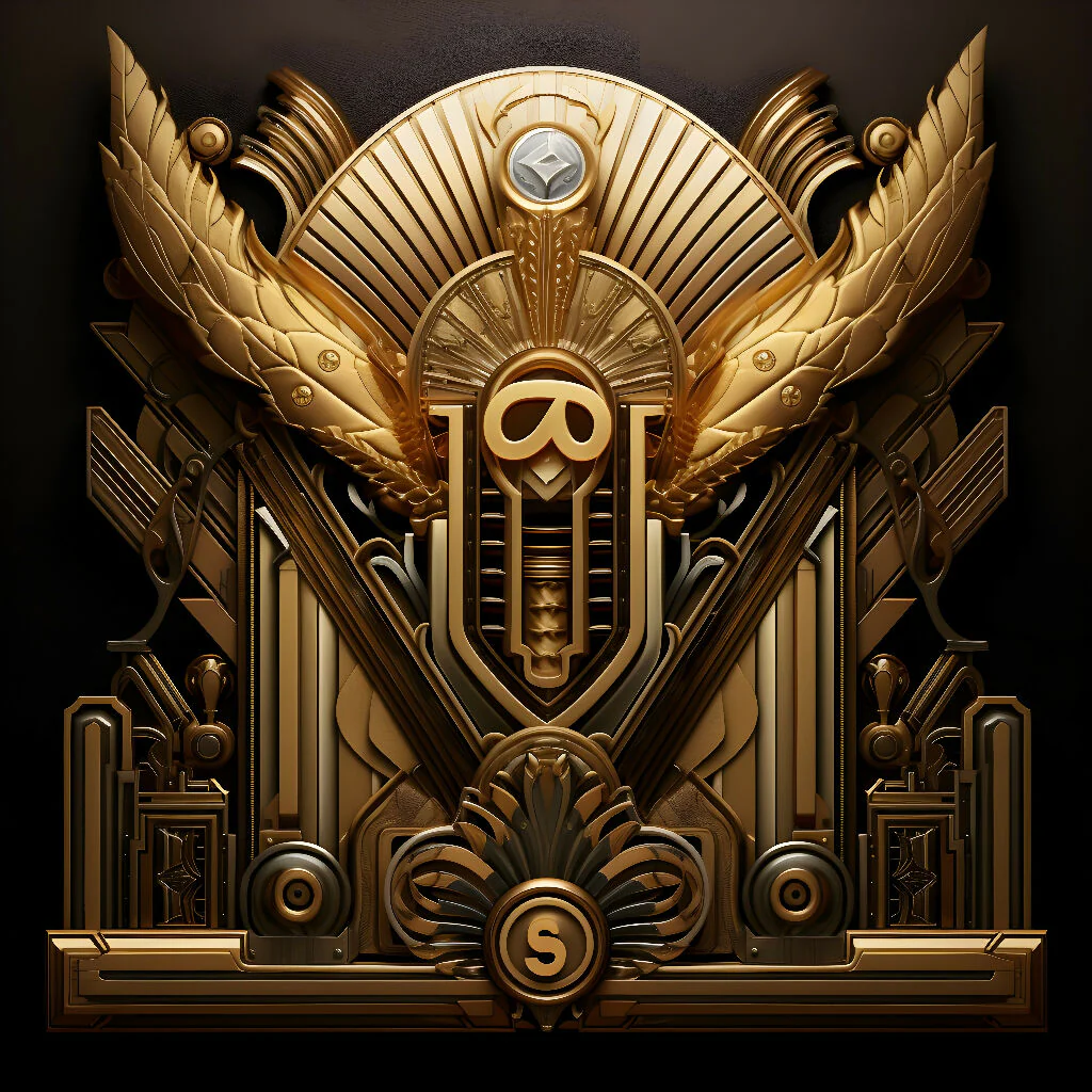 Art Deco golden art