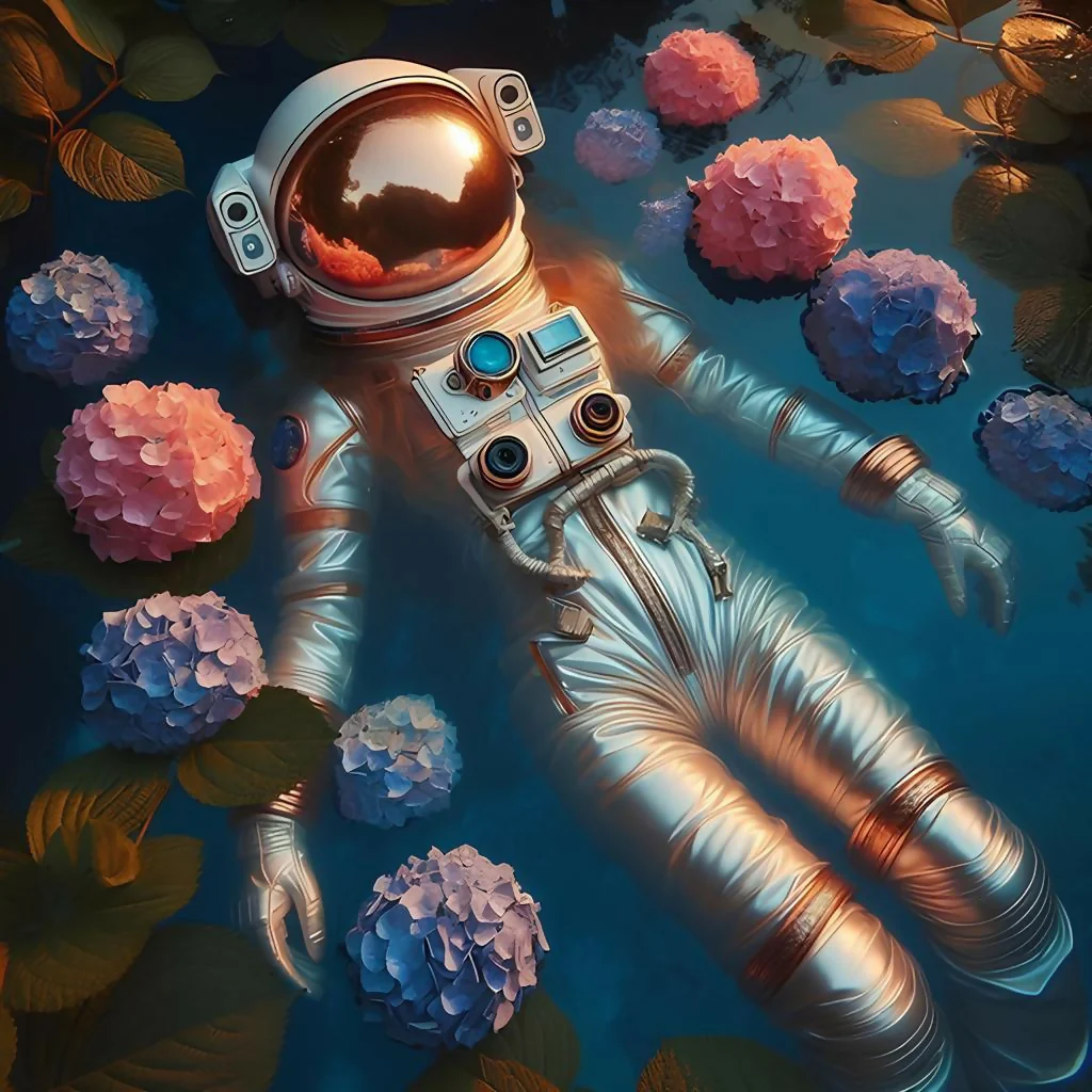 astronaut in the lagoon