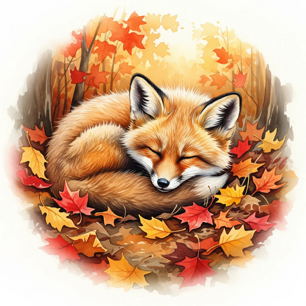 "Autumn Baby Fox Collection – Cozy Forest Scenes" - Image 2