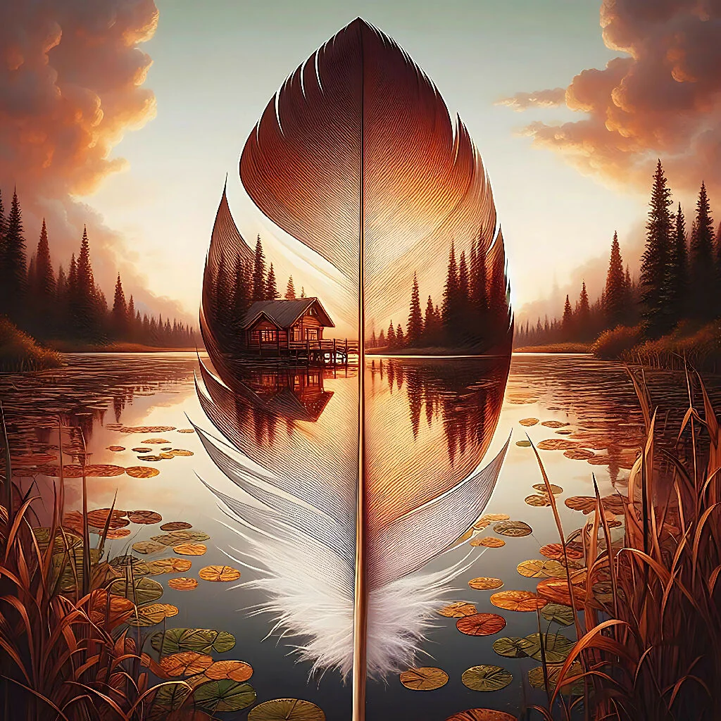 "Autumn Within: A Maple Leaf Holding the Silence of the Forest" - Image 2