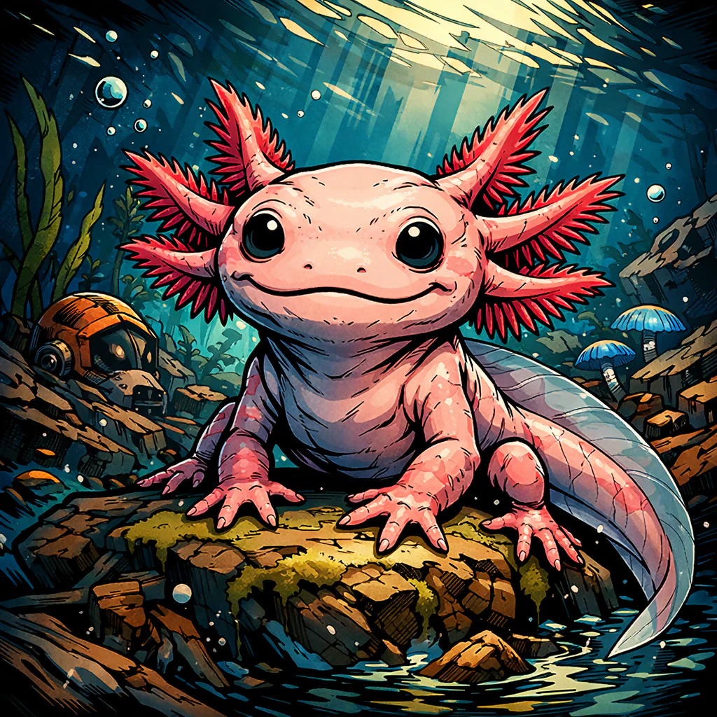 Axolotl Masterpiece – 8K Print‑Ready Collector Edition