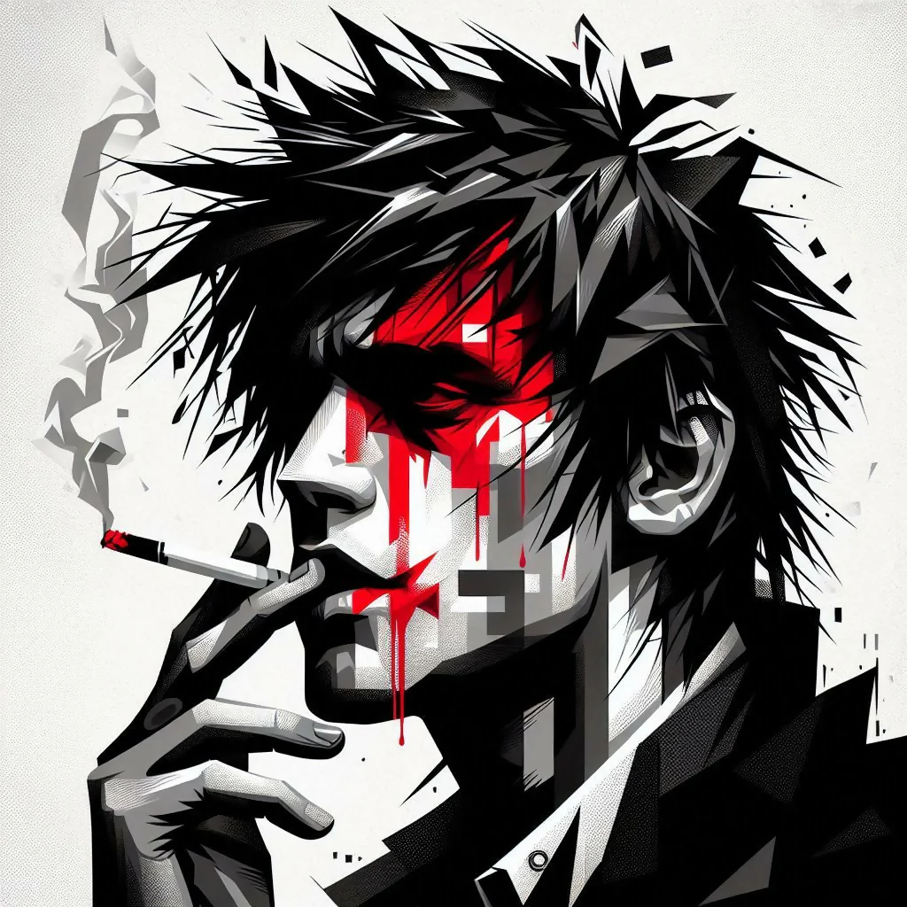 badass smoking caricature - Image 3
