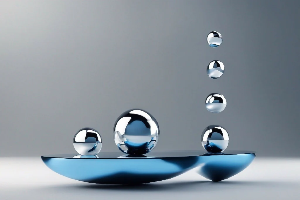 Balance concept with 3d balls No. 4