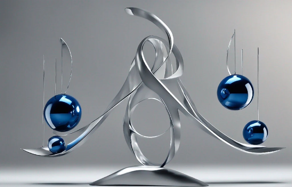 Balance concept with 3d balls No. 8