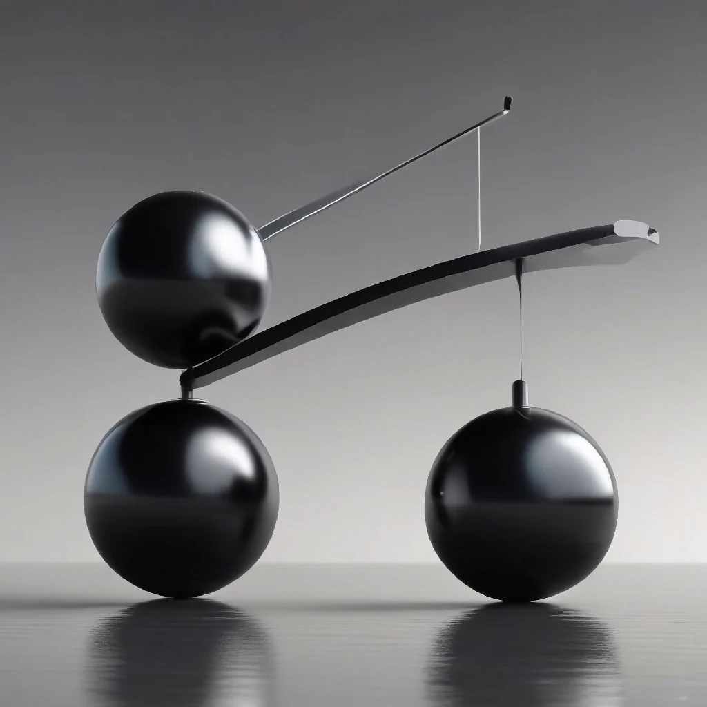 Balance concept with 3d balls No. 9