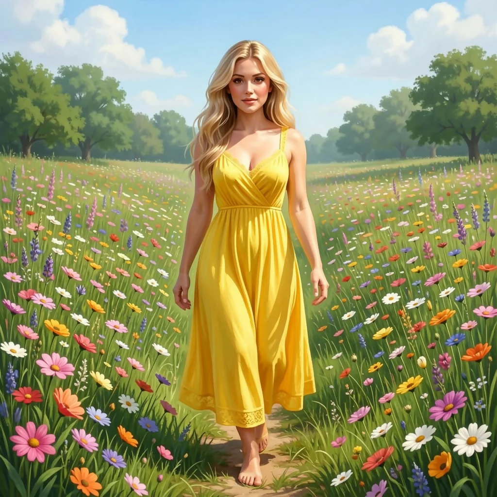 Barefoot Among the Flowers