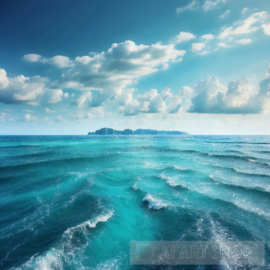Beautiful blue sea landscape