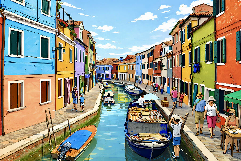 Beautiful Canal with Boats