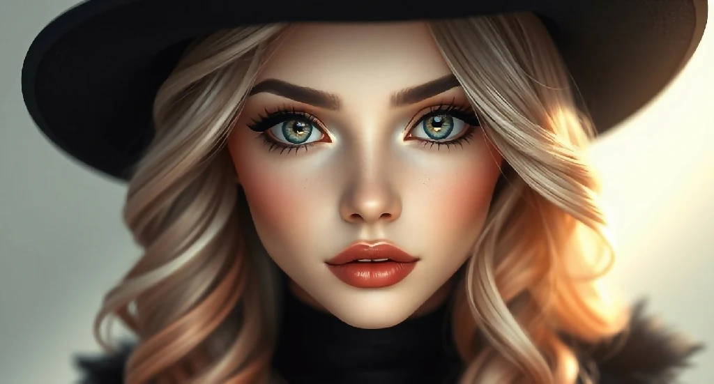 Beautiful girl with big eyes