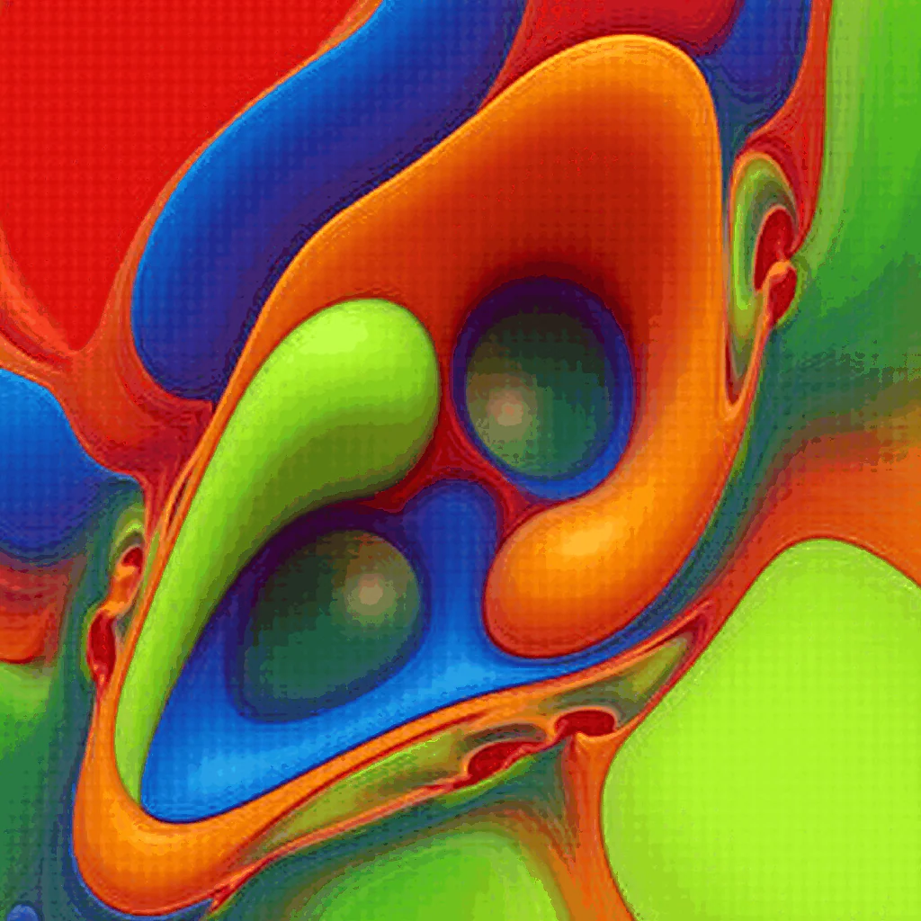 Bioluminescent Currents: Fluid Topographical Abstract