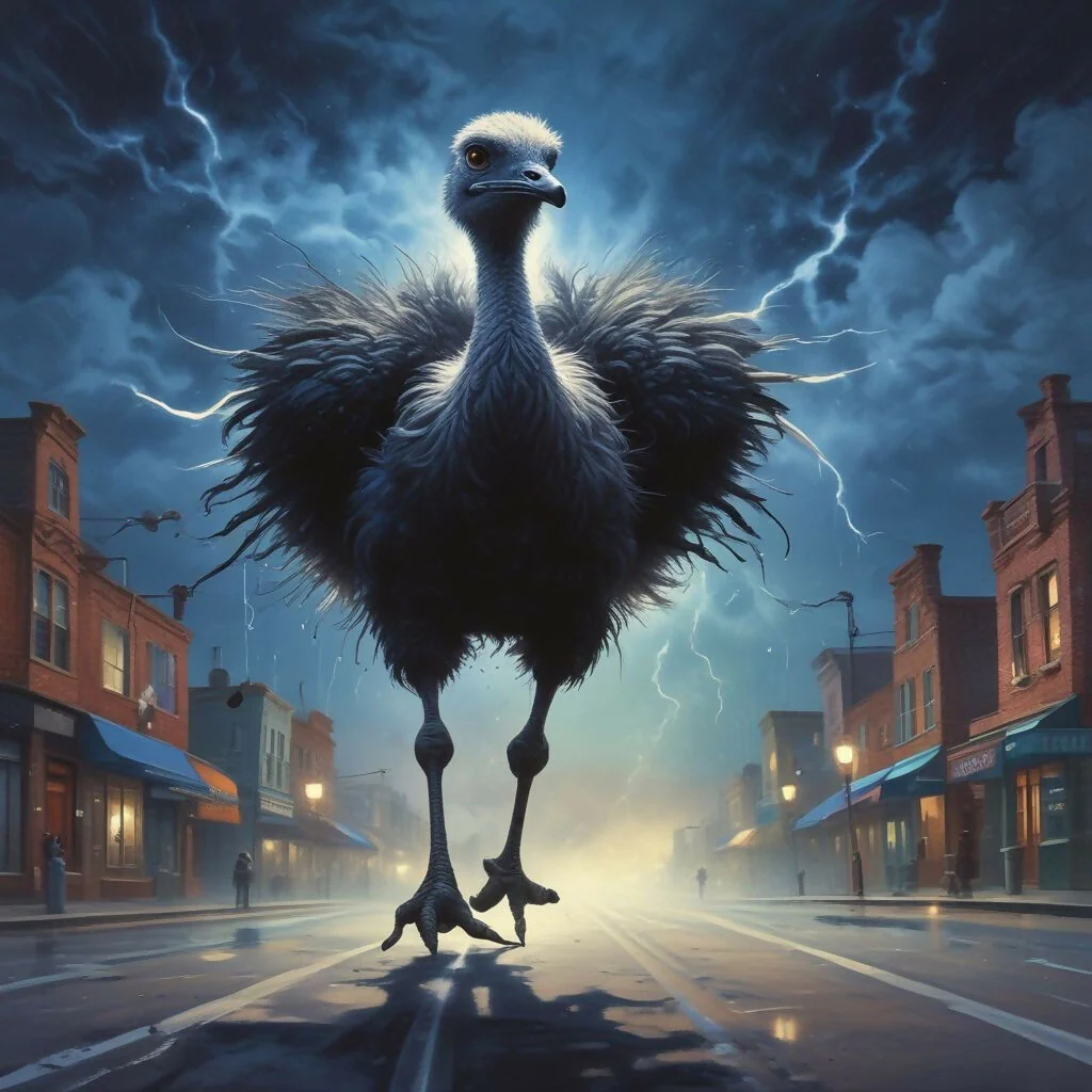 blue Ostrich
