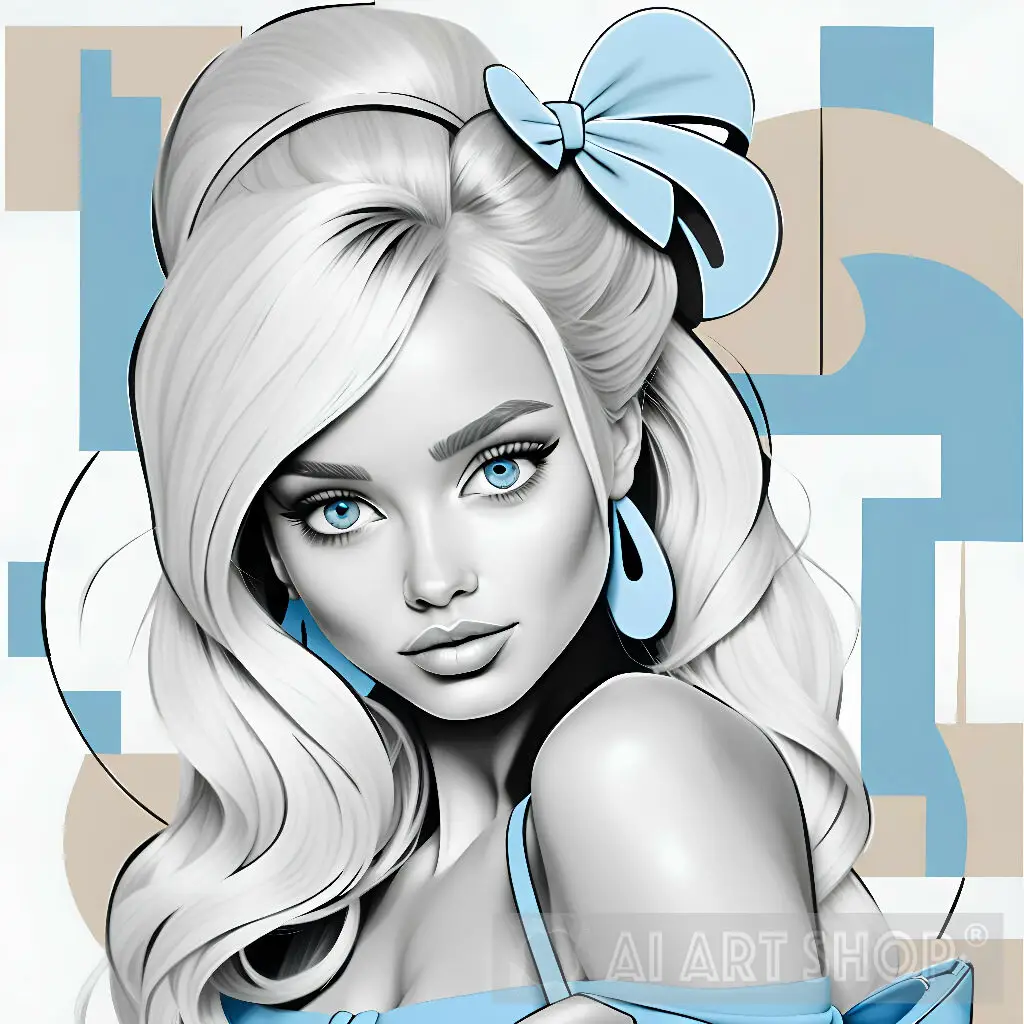 Blue Sky Eyes Girl Portrait