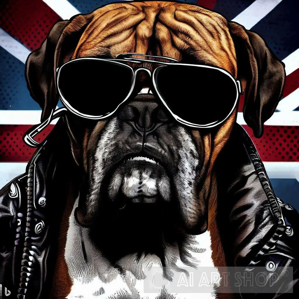 BOXER DOG PUNK ROCK 2