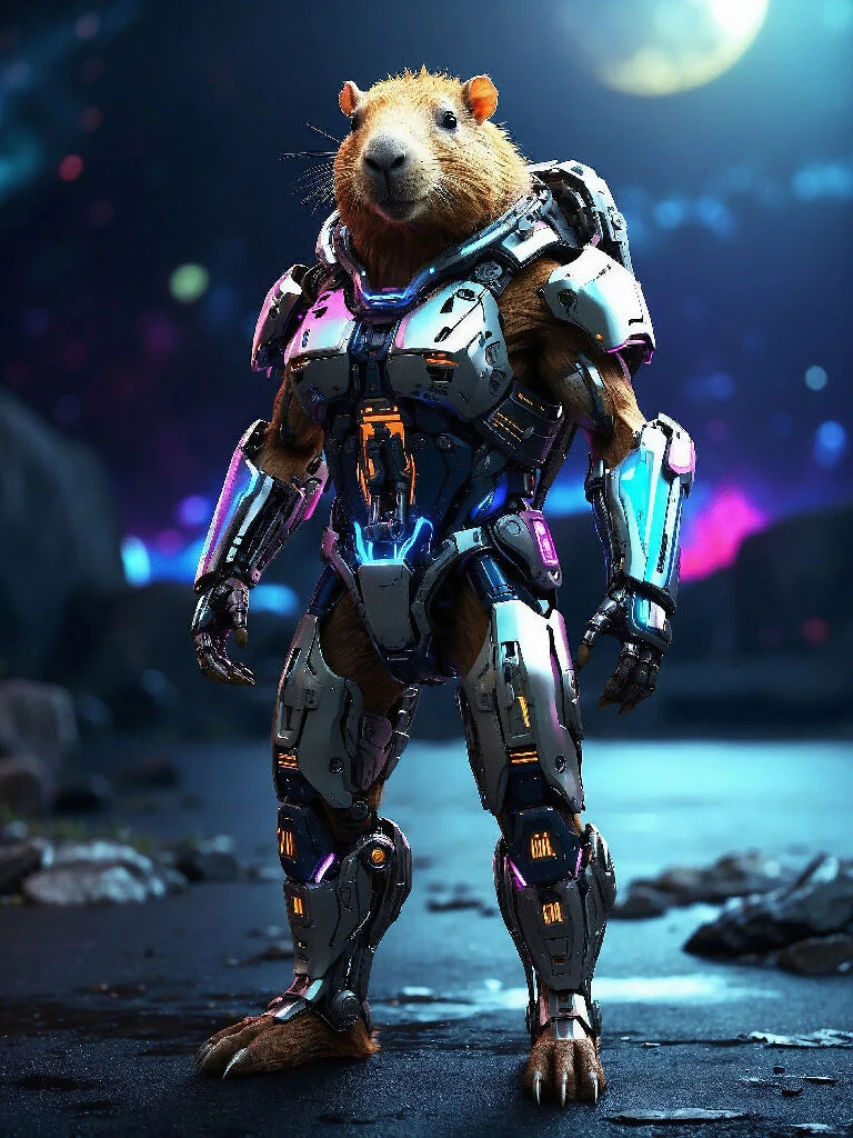 Capybara in cyborg body #4