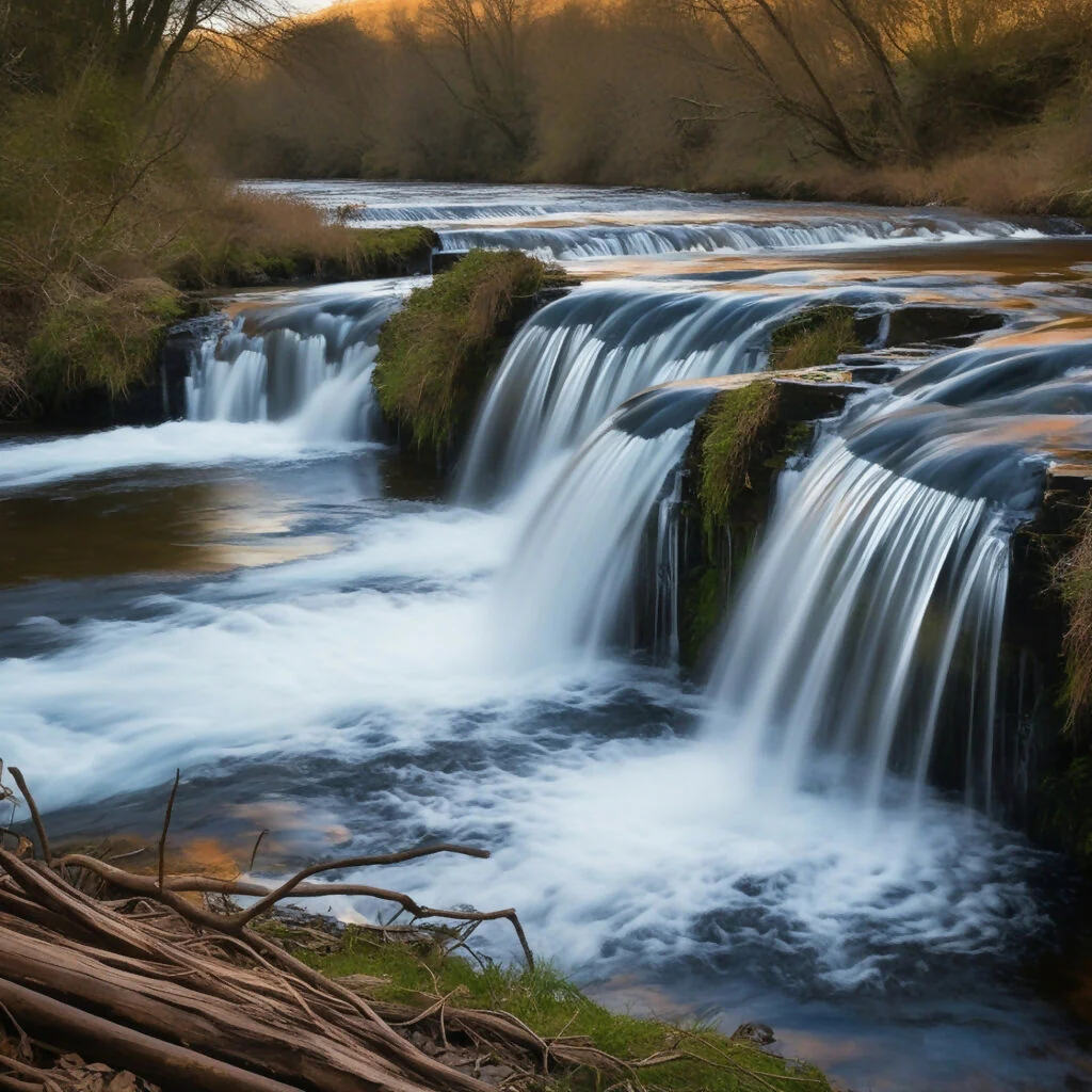 "Cascading Serenity" or "Forest Stream Falls"